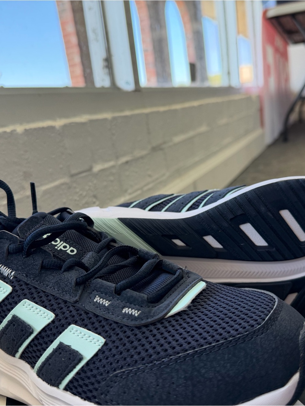 adidas Men’s Black and Mint Performance Running Shoes